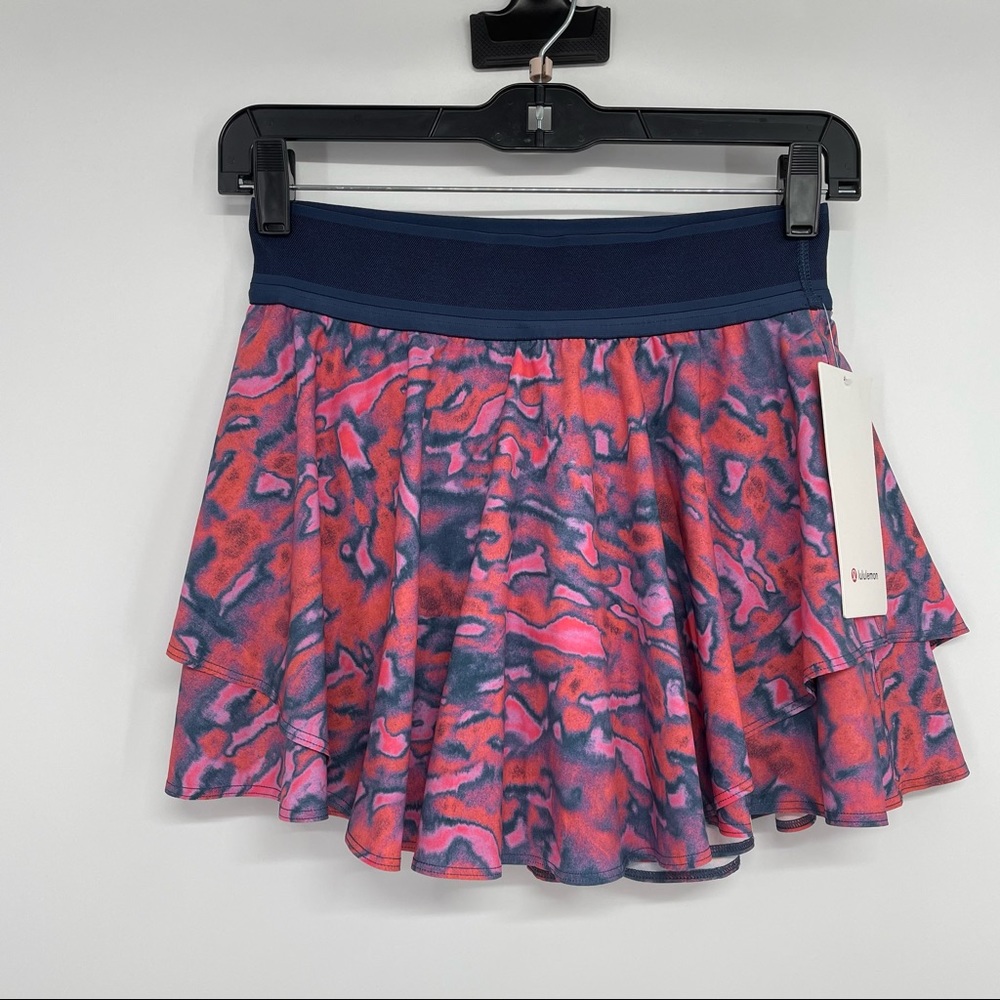 lululemon athletica Pink and Blue Mini Skirt